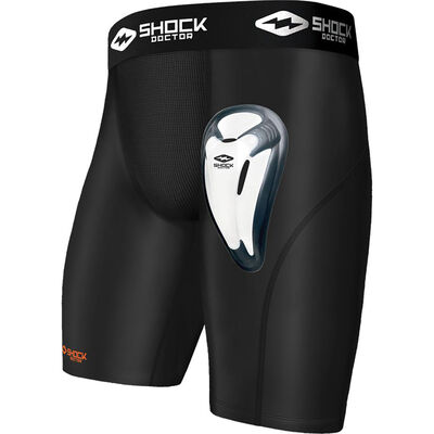 Shock Doctor Men's Compression Shorts with Bio-Flex Protective Cup