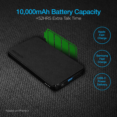 Naztech 10000mAh Power Delivery +QC  Fabric Power Bank