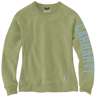 Carhartt Relaxed Fit Midweight Crewneck Block Logo Sleeve Graphic Sweatshirt