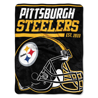 Northwest Co Pittsburgh Steeler Micro Raschel Throw Blanket