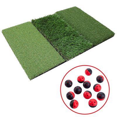 Pure2improve Tri-Turf Hitting Mat & Impact Balls Bundle