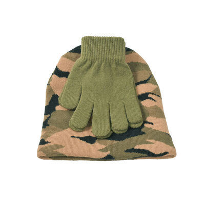 David & Young Boys' Camo Hat Set