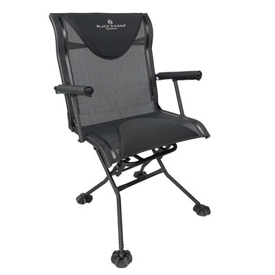 Black Sierra Deluxe Swivel Arm Chair