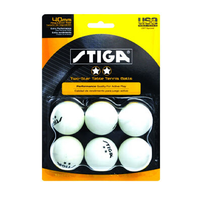 Stiga 2 Star Balls 6 Pack