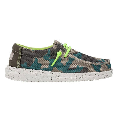 HeyDude Youth Wally Sox Taupe Camo Shoes