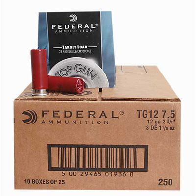 Federal Top Gun Target Lead Loades 7.5 Case