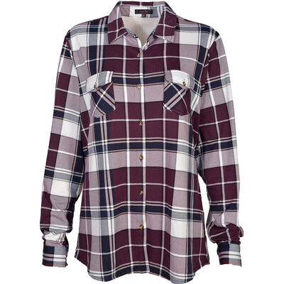 Canyon Creek Women's Knit Plaid Flannel Shirt