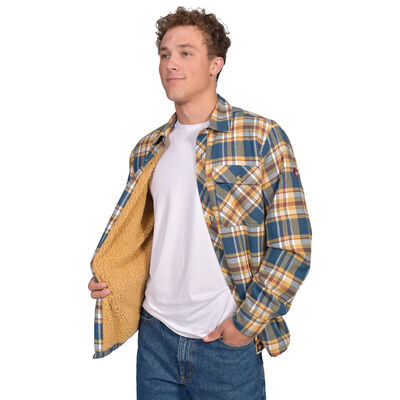 Canada Weather Gear Men's Sherpa Lined Flannel Shirt