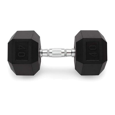 Weider 40lb Rubber Hex Dumbbell