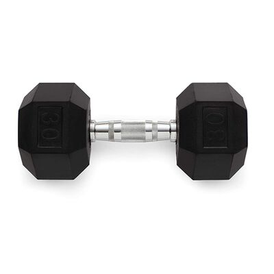 Weider 30lb Rubber Hex Dumbbell