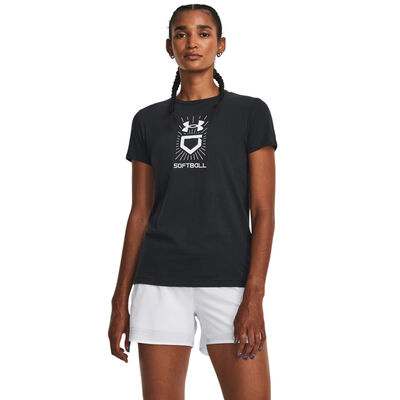 Under Armour Women's UA Softball Vertical Logo Short Sleeve