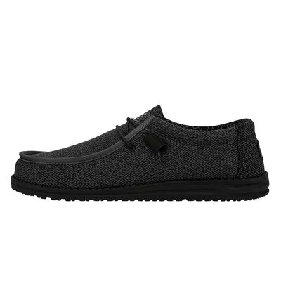 HeyDude Men's Wally Sox Micro Total Black Shoes