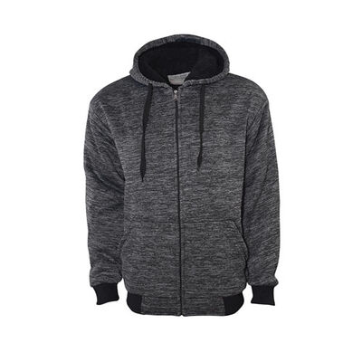 Big Ball Sports Men's Black Space Dye Sherpa Hoodie