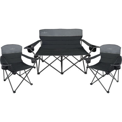 Black Sierra Campfire 3-piece Conversation Set for 4