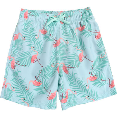 Canyon Creek Boy's Flamingo Print Volley Shorts